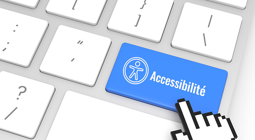 Clavier avec bouton d'accessibilité